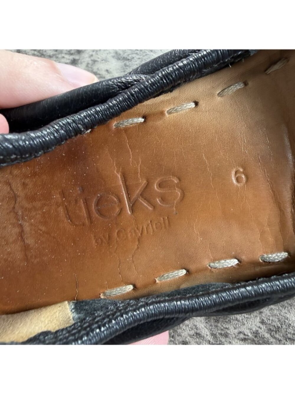 Tieks by Gavrieli Black Leather Ballet Flats Slip On Womens Size 6 Foldable - Picture 9 of 9